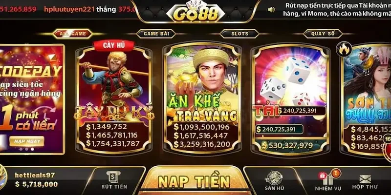 Chi tiết về các game đổi thưởng tại Go88